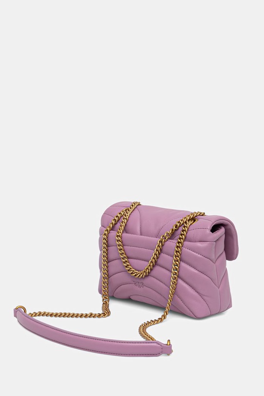 Akcesoria Pinko torebka skórzana 100039.A1EX fioletowy