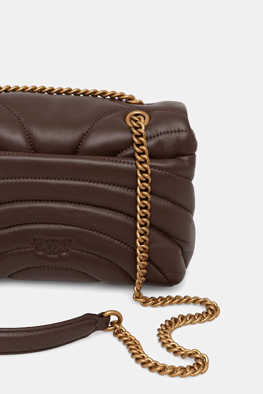 Doplňky Kožená kabelka Pinko 100039.A1EX hnědá