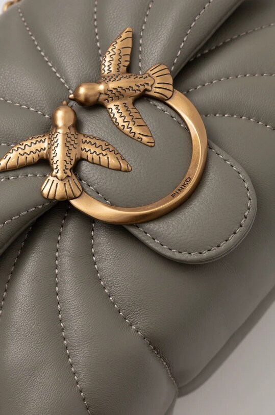 Kožená kabelka Pinko zelená 100039.A1EX