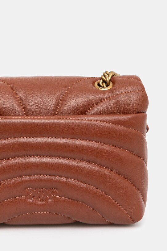 Accesorii Pinko poseta de piele 100039.A1EX portocaliu