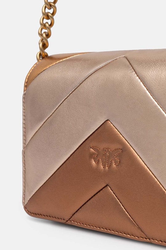 Kožená kabelka Pinko zlatá 100067.A1YA