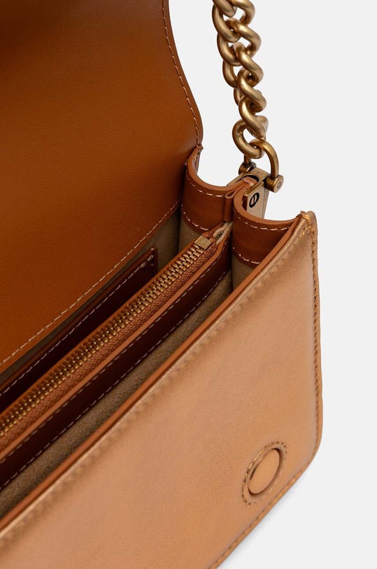 Kožená kabelka Pinko 100067.A1YA zlatá