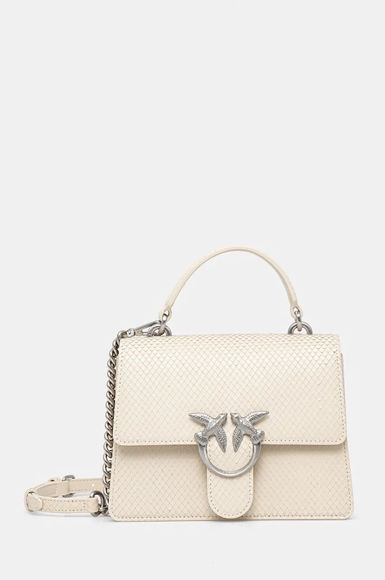 Pinko torebka skórzana skóra licowa beżowy 100071.A1VF