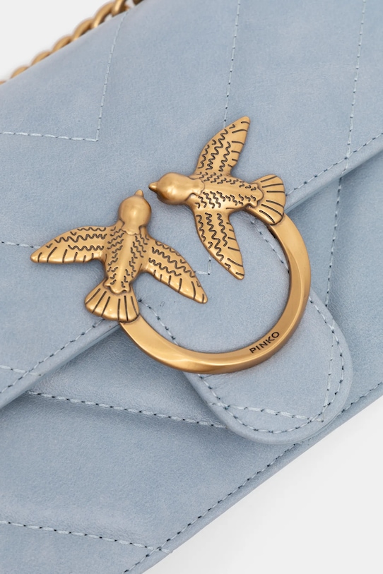 Doplňky Kožená kabelka Pinko 100074.A1UR modrá