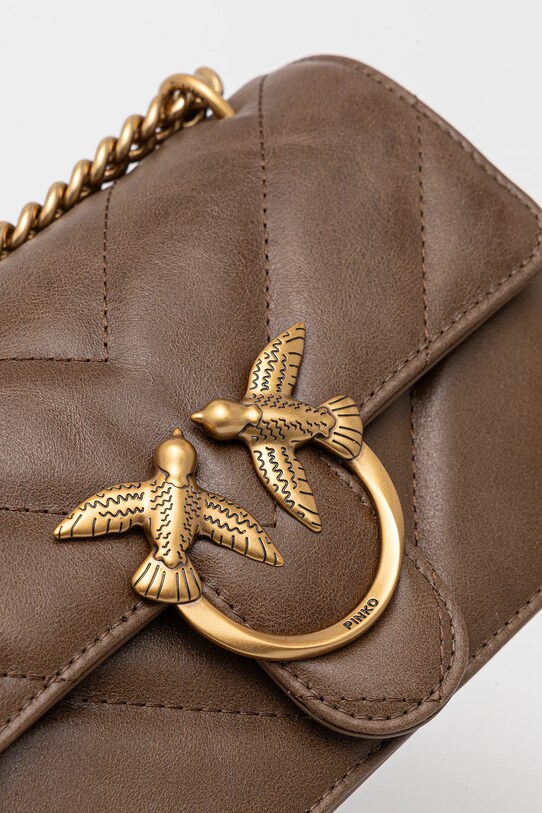 Pinko torebka skórzana brązowy 100074.A1UR
