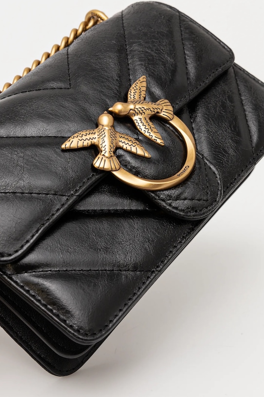 Akcesoria Pinko torebka skórzana 100074.A1UR czarny