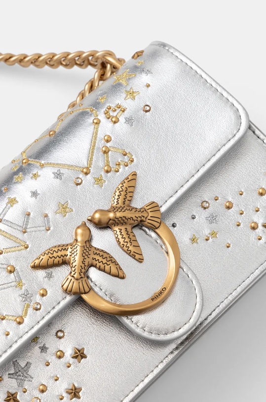 Pinko borsa a mano in pelle argento 100074.A1YW