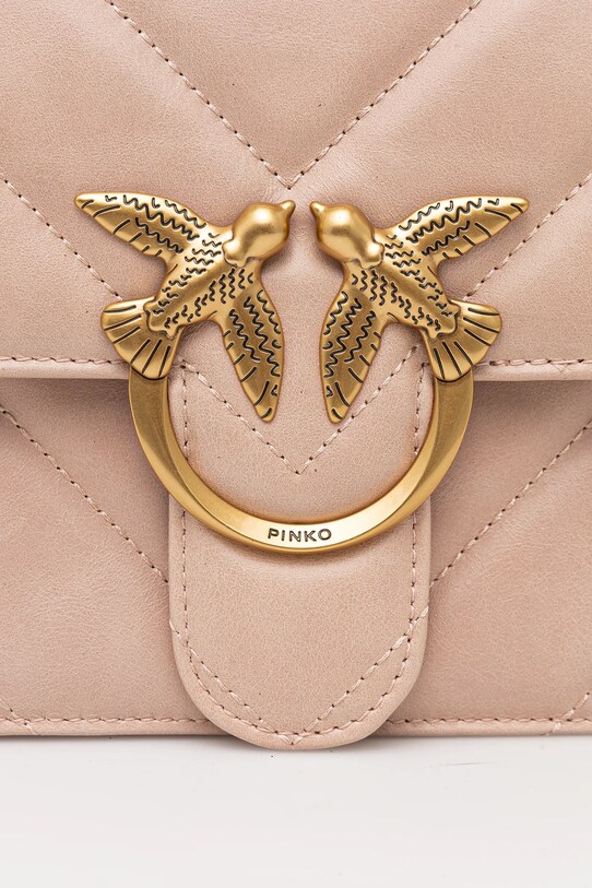Kožená kabelka Pinko ružová 100941.A1UR