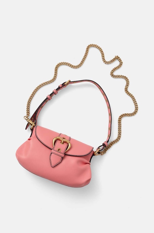 Accesorii Pinko poseta de piele 102802.A1W9 roz