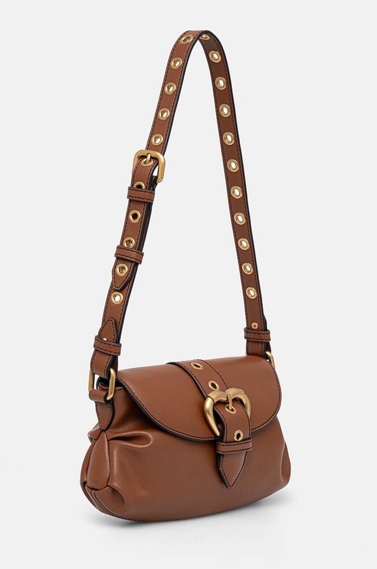 Kožená kabelka Pinko 102802.A1W9 hnedá AW24