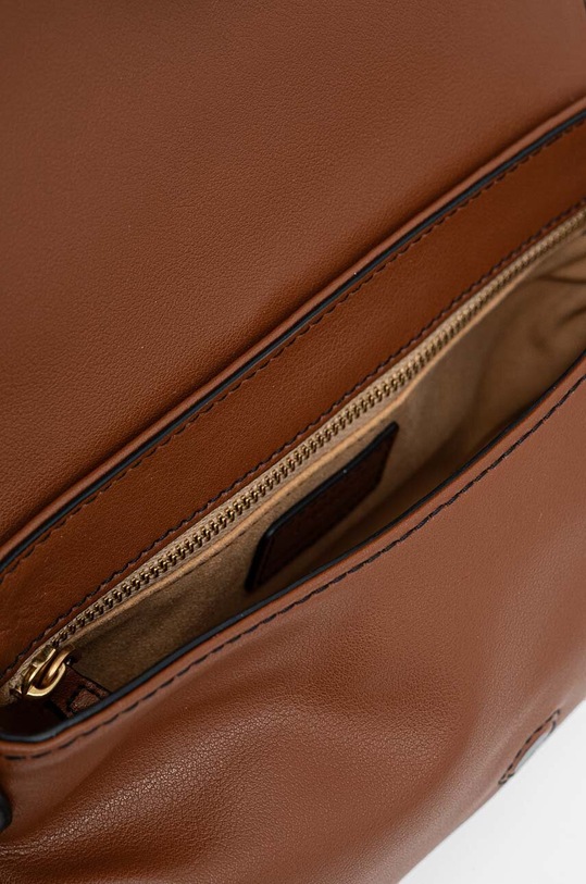 Kožená kabelka Pinko 102802.A1W9 hnedá