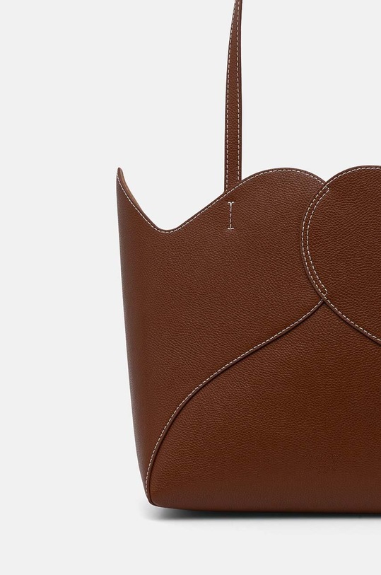 Accesorii Pinko poseta de piele 103327.A1RM maro