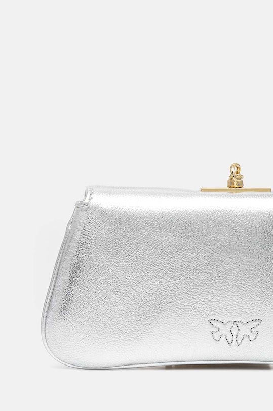 Αξεσουάρ Δερμάτινη τσάντα ώμου Pinko 103516.A1WE ασημί