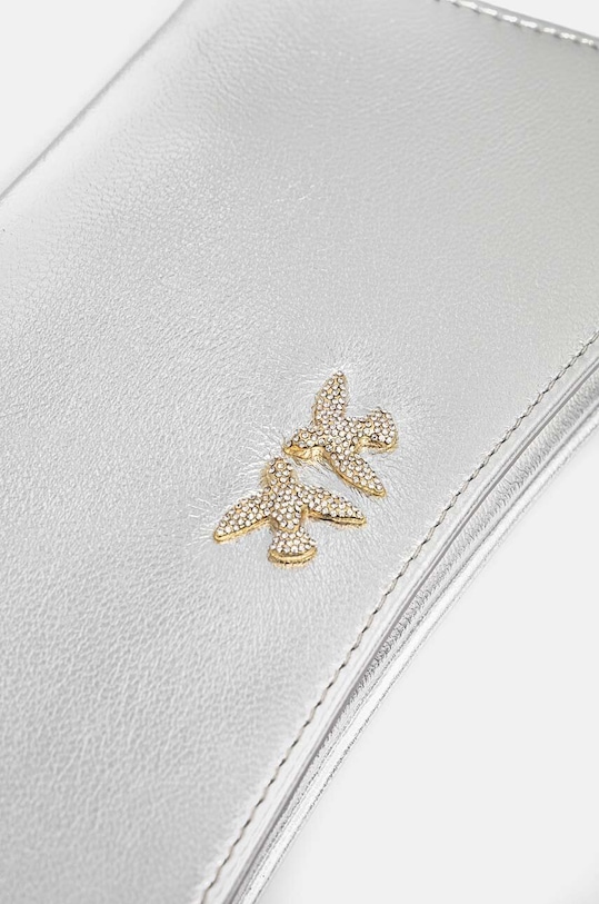 Δερμάτινη τσάντα ώμου Pinko ασημί 103516.A1WE
