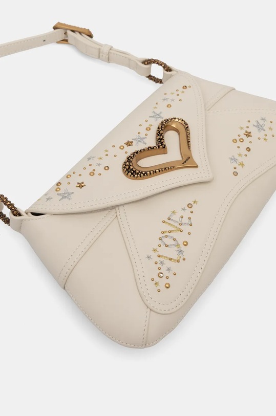 Kožená kabelka Pinko 103763.A1YW bílá