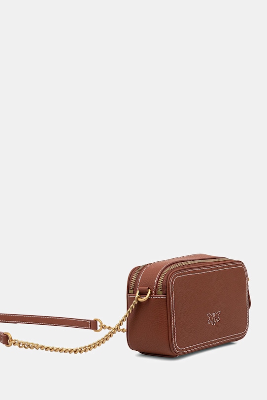 Kožená kabelka Pinko 103799.A1LF hnědá AA00