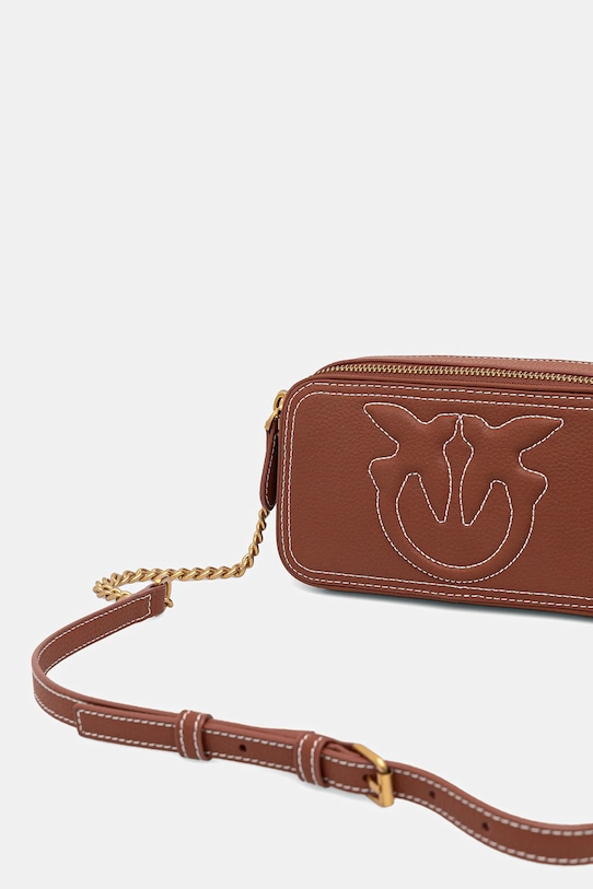 Doplňky Kožená kabelka Pinko 103799.A1LF hnědá