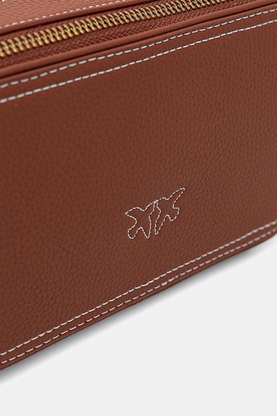 Kožená kabelka Pinko hnědá 103799.A1LF