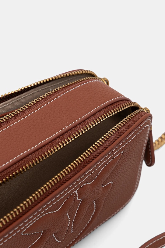 Kožená kabelka Pinko 103799.A1LF hnědá