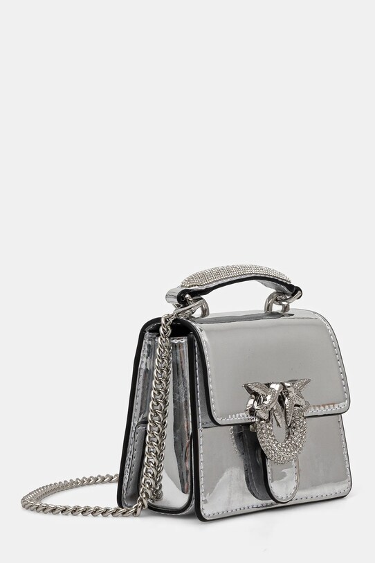Pinko poseta de piele 102740.A1JD argintiu AW24