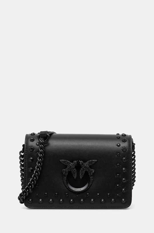 Kožená kabelka Pinko přírodní kůže černá 100067.A20H