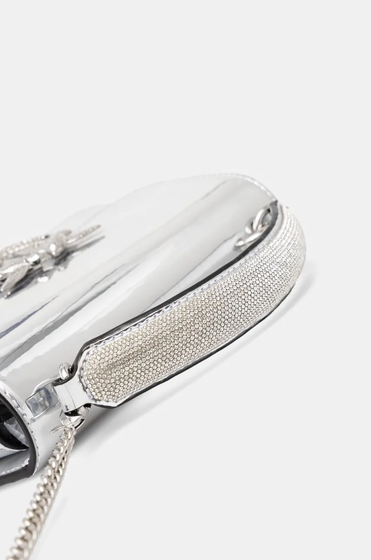 Pinko borsa a mano in pelle argento 100071.A1JD