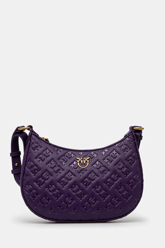 Шкіряна сумочка Pinko лицьова шкіра фіолетовий 102790.A1YB