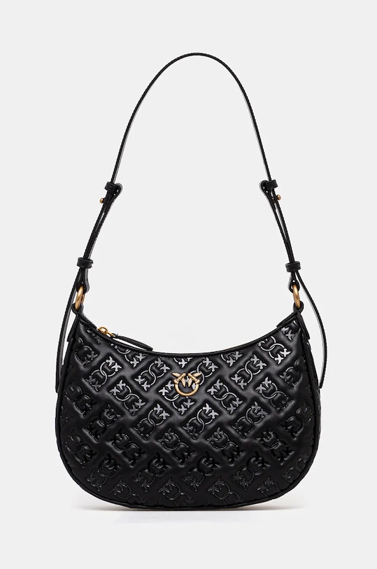 Шкіряна сумочка Pinko лицьова шкіра чорний 102790.A1YB