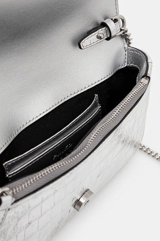 Pinko poseta de piele 103838.A1W5 argintiu