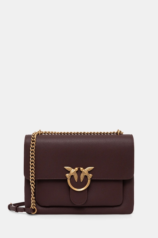Kožená kabelka Pinko přírodní kůže hnědá 104527.A29Q