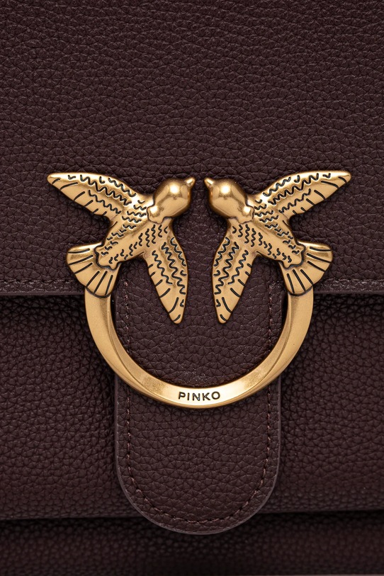 Kožna torba Pinko bordo 104527.A29Q