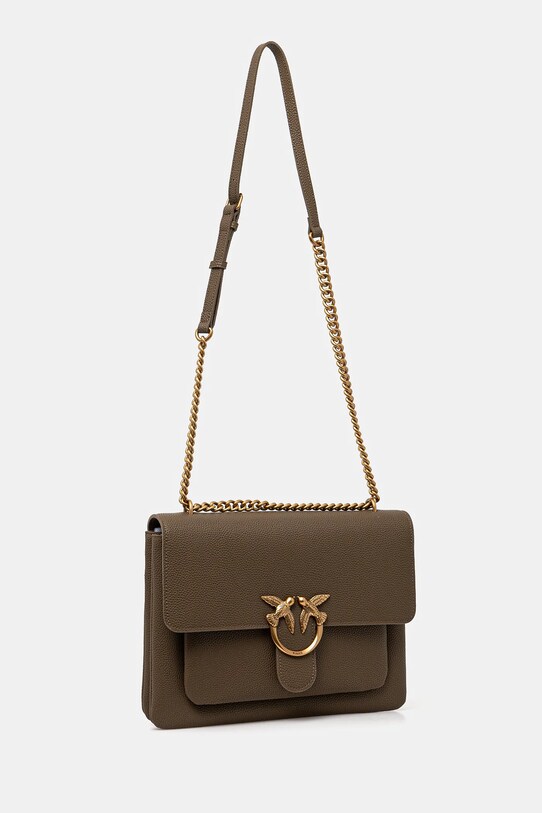 Kožená kabelka Pinko 104527.A29Q hnedá NC24
