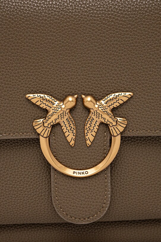 Kožená kabelka Pinko hnedá 104527.A29Q