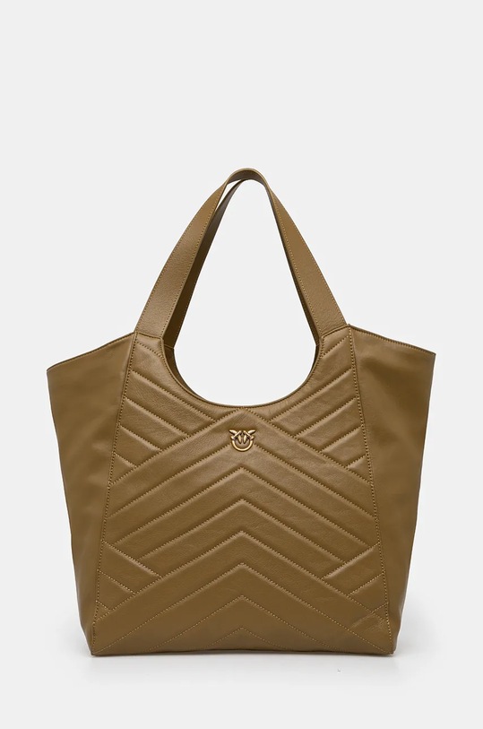 Pinko torebka skórzana mieści A4 zielony 104536.A29Y