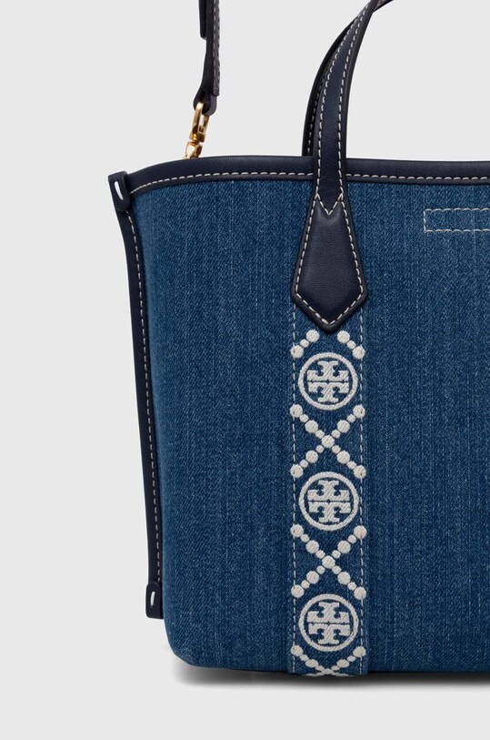 Аксесоари Чанта Tory Burch Perry Denim Triple-Compartment Small 154619.426 тъмносин