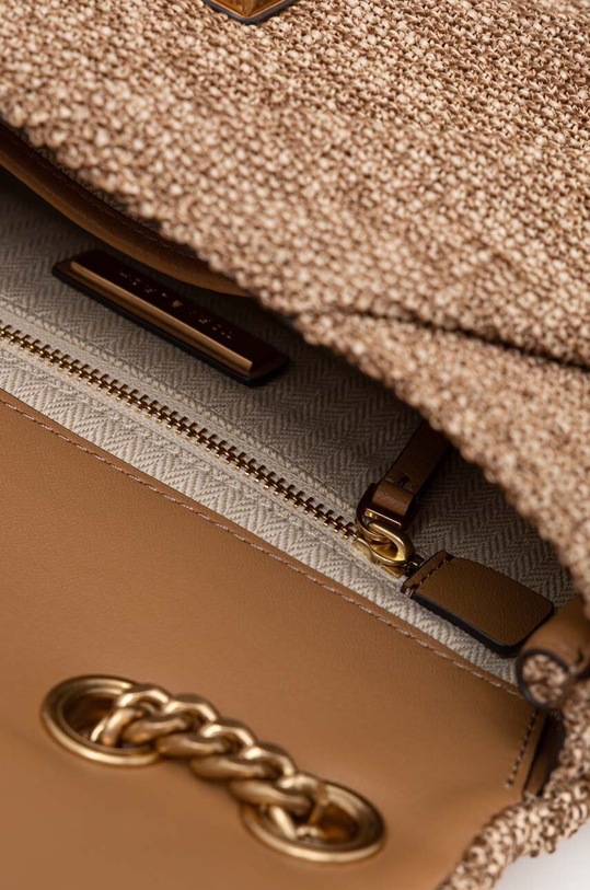 Tory Burch torebka Kira Draped Raffia Small beżowy 154828.211
