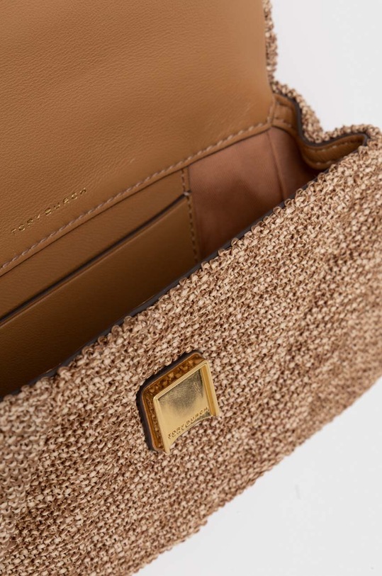 Tory Burch torebka Kira Draped Raffia Mini beżowy 154829.211