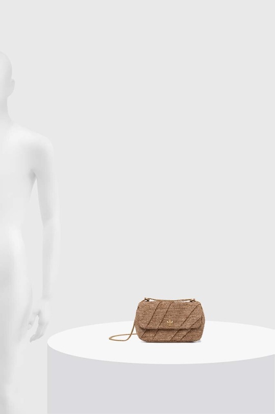 Tory Burch torebka Kira Draped Raffia Mini 154829.211 beżowy