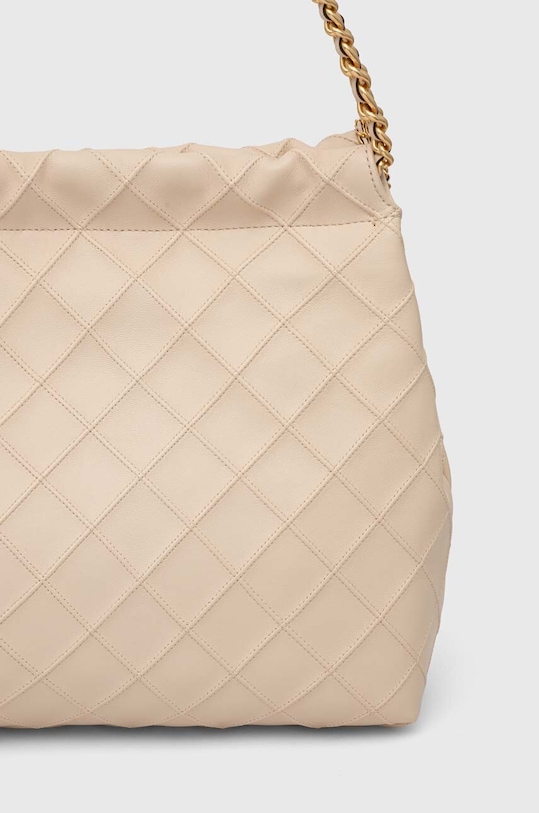 Akcesoria Tory Burch torebka skórzana Fleming Soft Drawstring 154572.122 beżowy