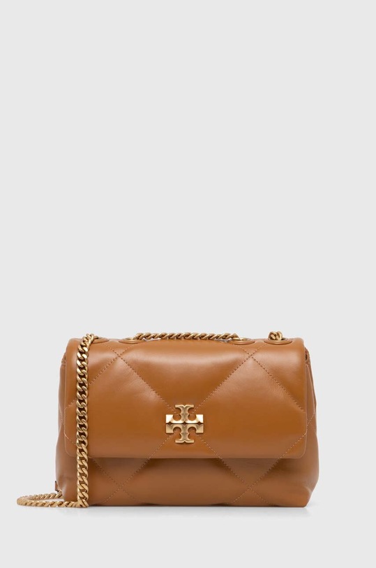 Tory Burch torebka skórzana Kira Diamond Quilt Small skóra licowa beżowy 154706.200