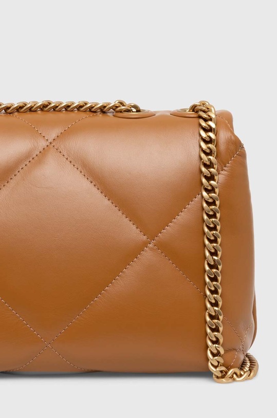 Akcesoria Tory Burch torebka skórzana Kira Diamond Quilt Small 154706.200 beżowy