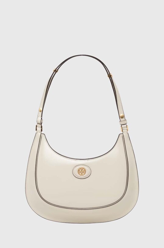 Кожаная сумочка Tory Burch Robinson Spazzolato не вмещает А4 бежевый 154729.704