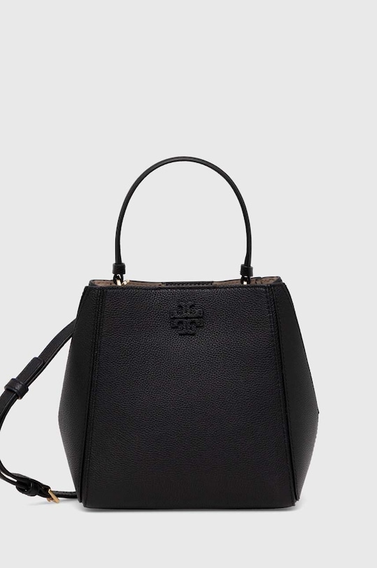Kožená kabelka Tory Burch McGraw Small usňová koža čierna 158500.001