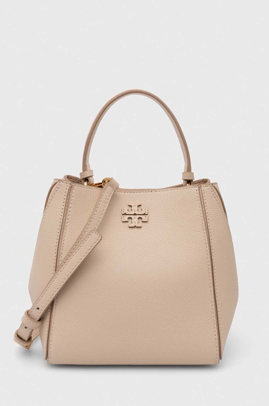 Kožená kabelka Tory Burch McGraw Small přírodní kůže béžová 158500.724