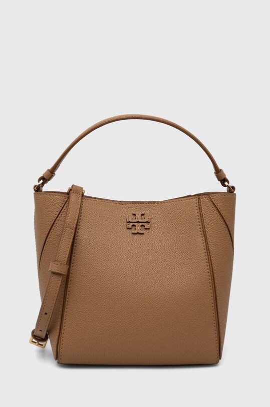 Шкіряна сумочка Tory Burch McGraw Small лицьова шкіра коричневий 158500.227