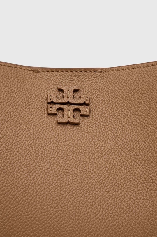 Accesorii Tory Burch poseta de piele McGraw Small 158500.227 maro