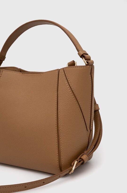 Δερμάτινη τσάντα Tory Burch McGraw Small καφέ 158500.227