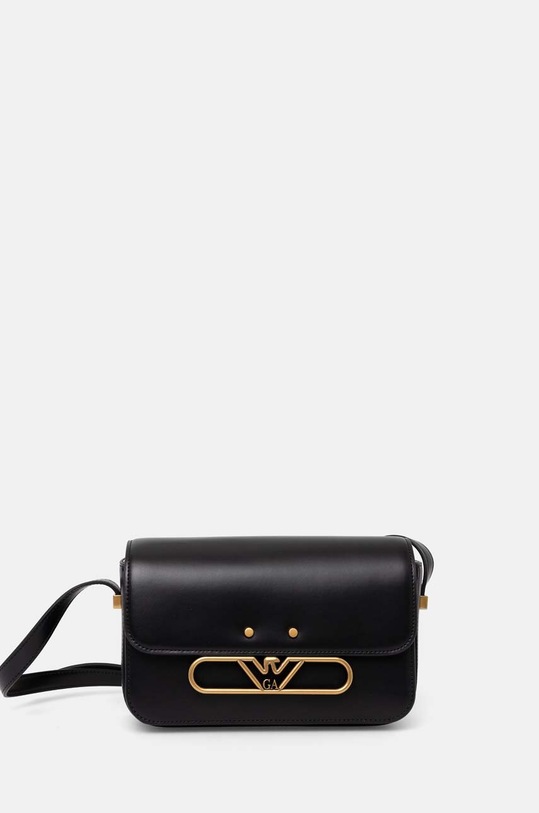 Emporio Armani torebka skórzana nie mieści A4 czarny Y3E251.YZA8X