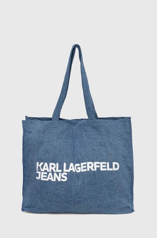 Karl Lagerfeld Jeans torebka jeansowa mieści A4 niebieski 245J3052