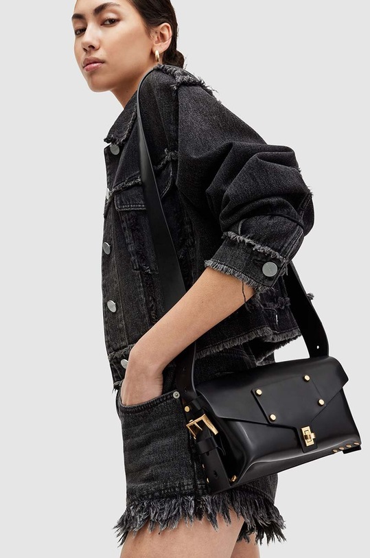 Δερμάτινη τσάντα AllSaints MIRO SATCHEL W004XA